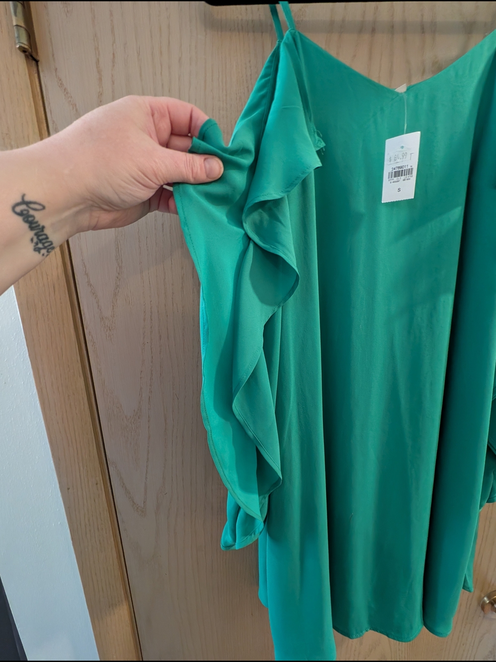 LOFT Small NWT Green Sleeveless Dress - Picture 5 of 7